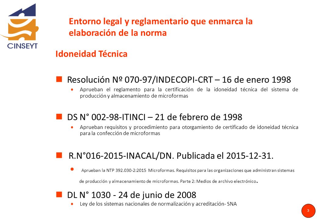 Entorno legal y reglamentario que enmarca la elaboración de la norma