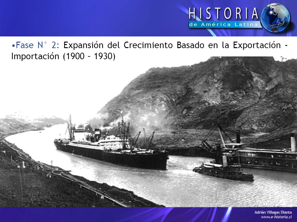 Fase N° 2: Expansión del Crecimiento Basado en la Exportación -Importación (1900 – 1930)