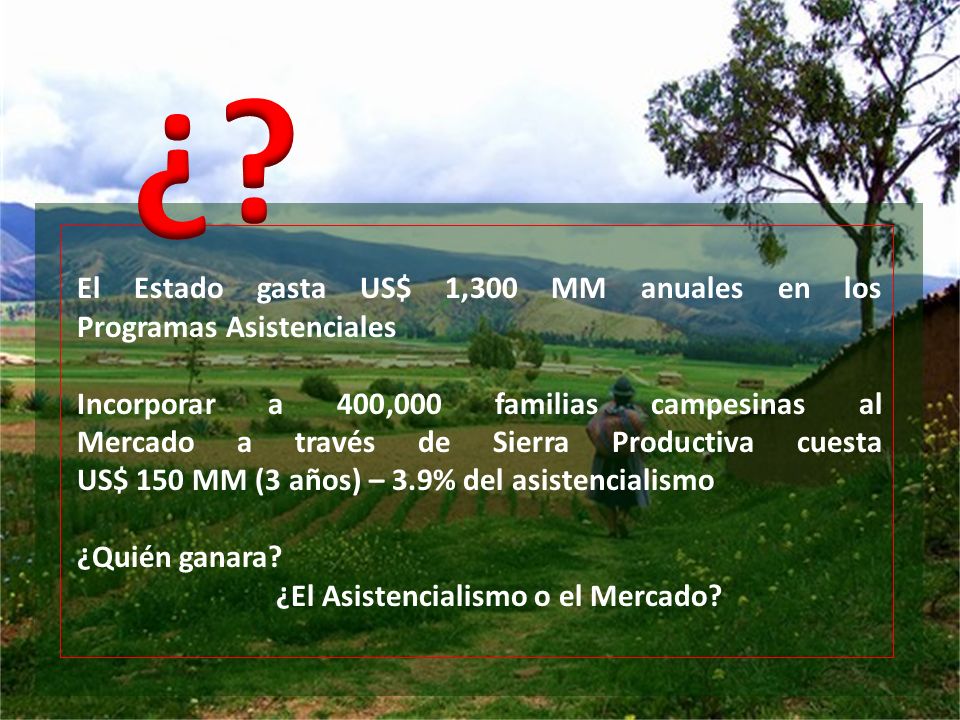 ¿ El Estado gasta US$ 1,300 MM anuales en los Programas Asistenciales
