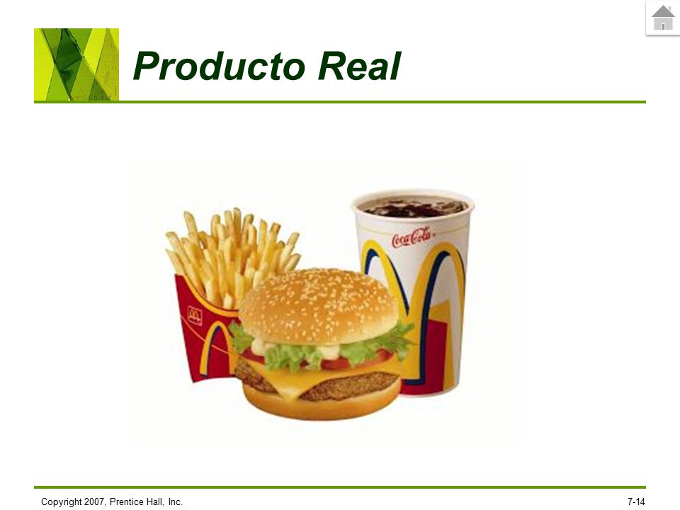 Producto Real Copyright 2007, Prentice Hall, Inc.