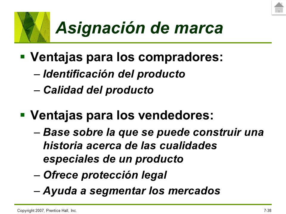 Asignación de marca Ventajas para los compradores: