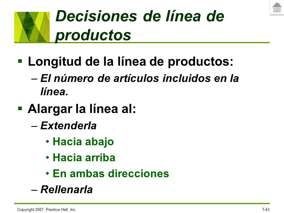 Decisiones de línea de productos