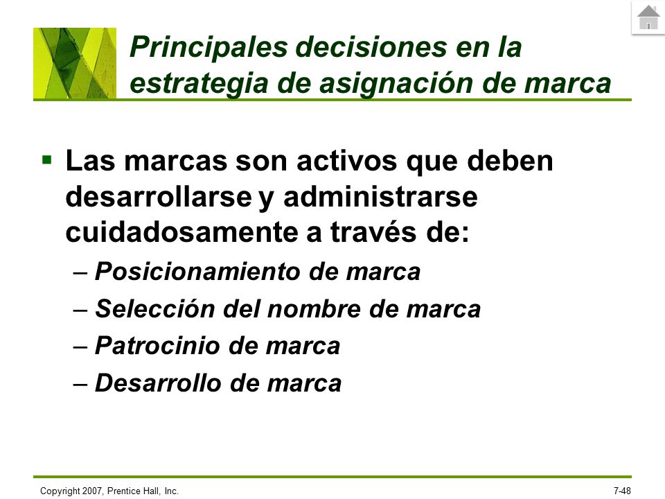 Principales decisiones en la estrategia de asignación de marca