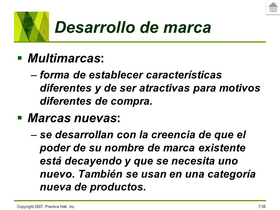 Desarrollo de marca Multimarcas: Marcas nuevas: