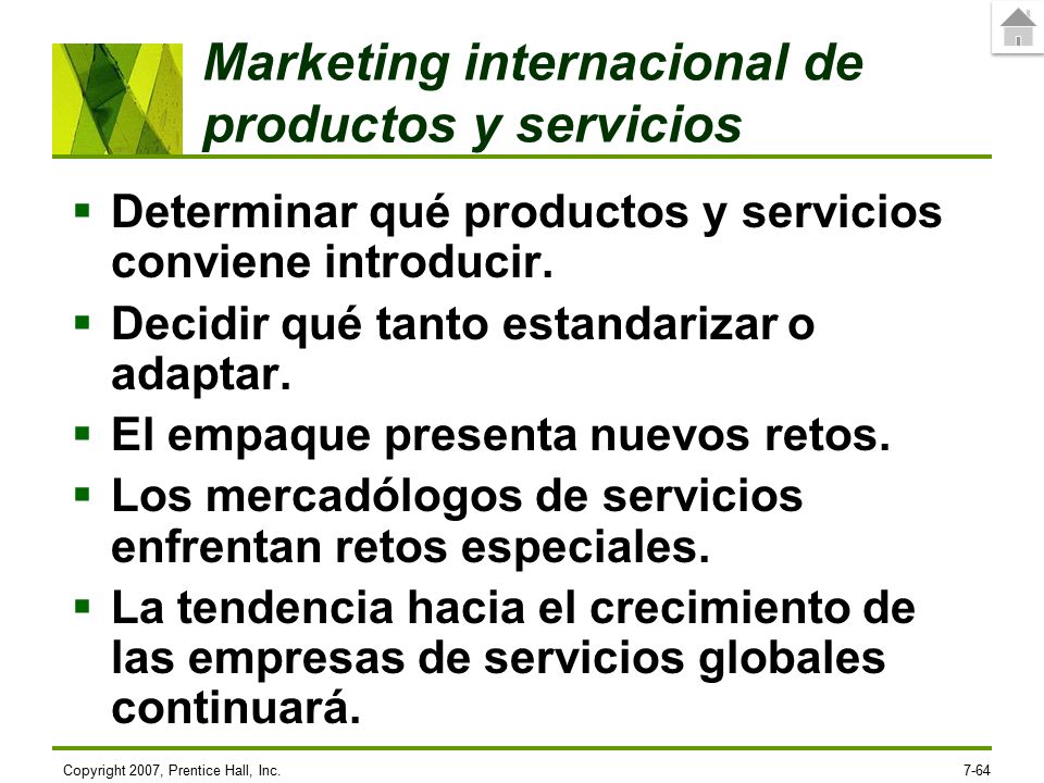 Marketing internacional de productos y servicios