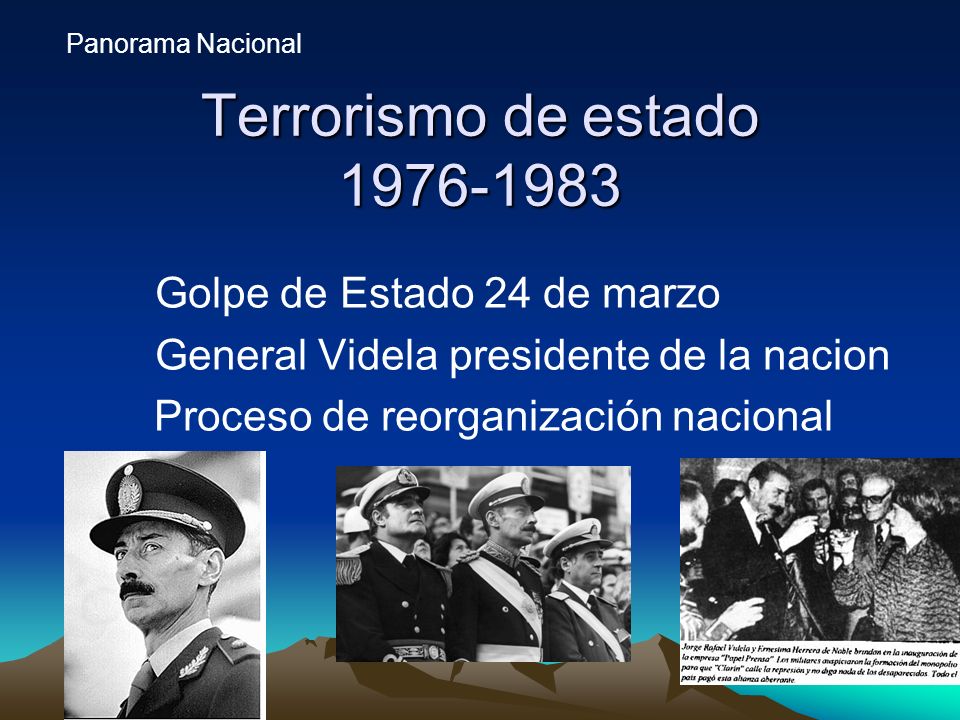 Terrorismo de estado Golpe de Estado 24 de marzo