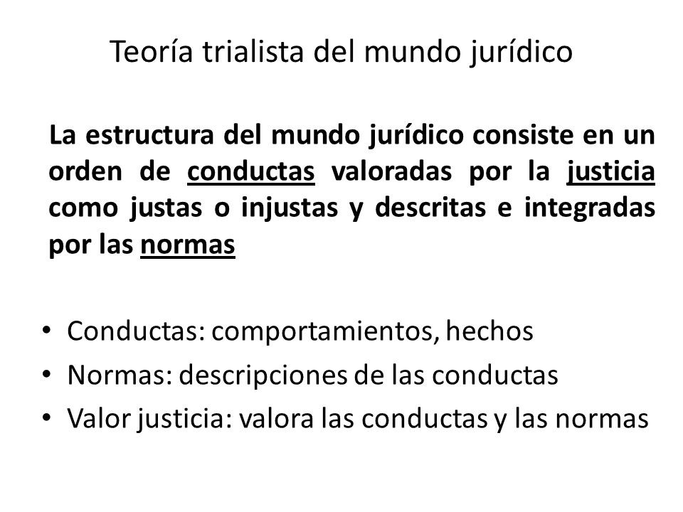 Teoría trialista del mundo jurídico