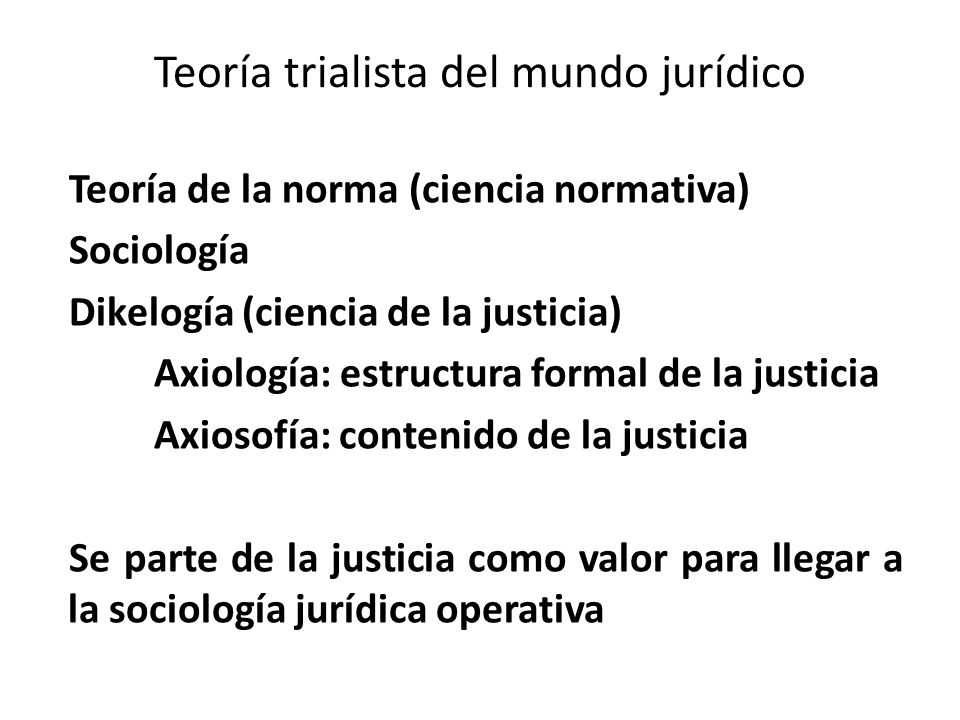 Teoría trialista del mundo jurídico