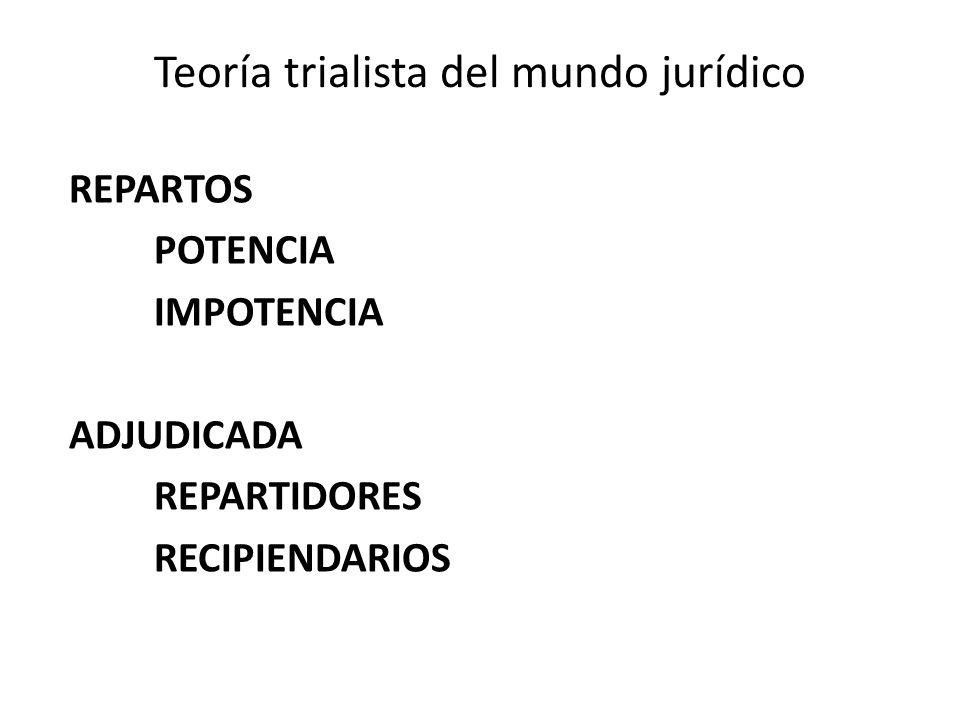Teoría trialista del mundo jurídico