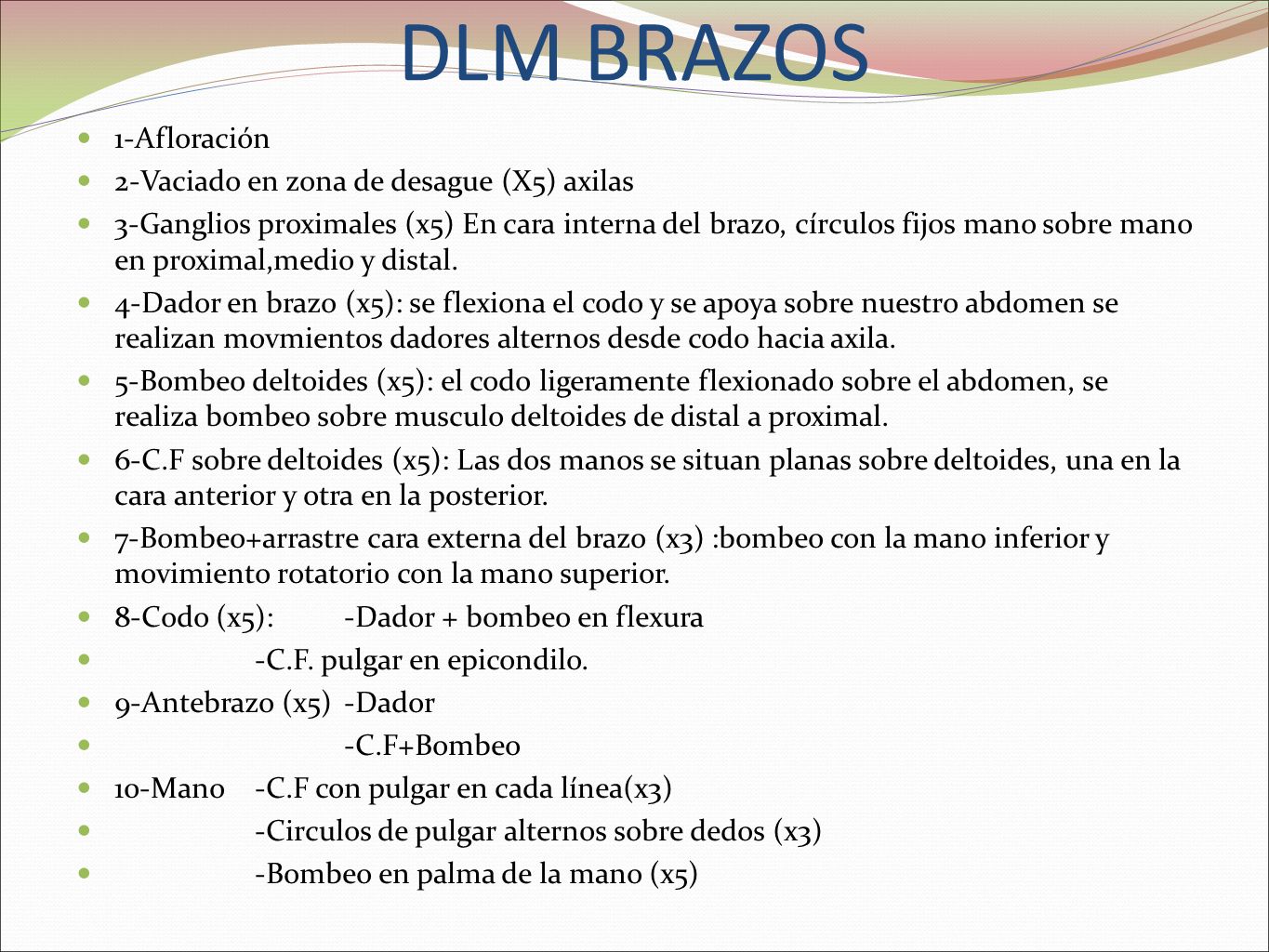 DLM BRAZOS 1-Afloración 2-Vaciado en zona de desague (X5) axilas