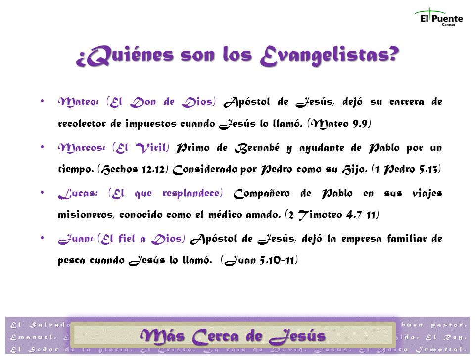 ¿Quiénes son los Evangelistas