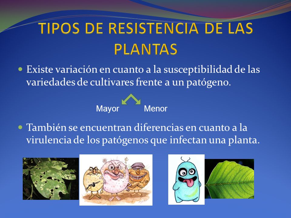 TIPOS DE RESISTENCIA DE LAS PLANTAS
