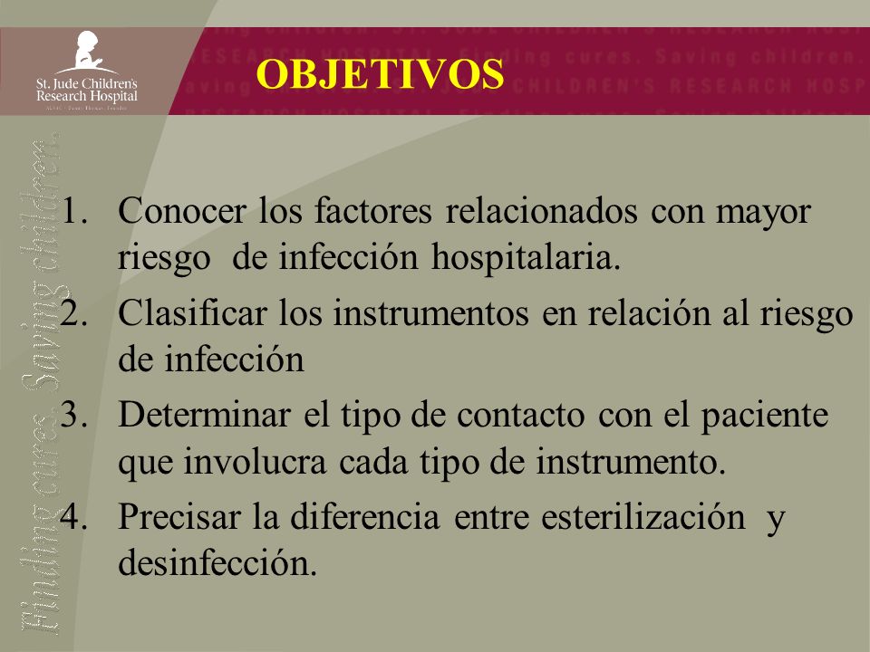 OBJETIVOS Conocer los factores relacionados con mayor riesgo de infección hospitalaria.