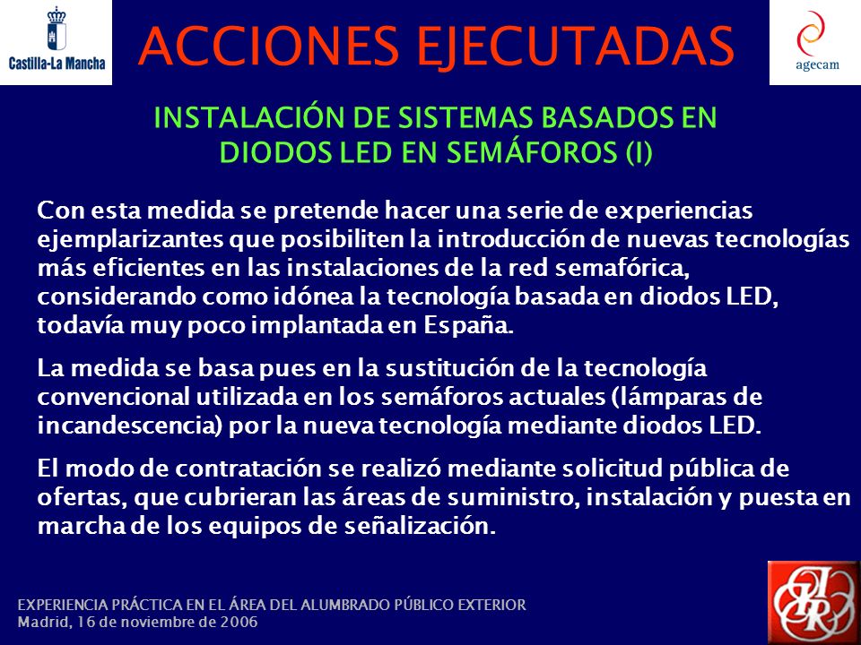 INSTALACIÓN DE SISTEMAS BASADOS EN DIODOS LED EN SEMÁFOROS (I)