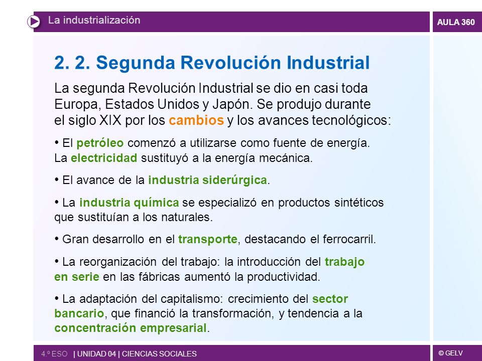 2. 2. Segunda Revolución Industrial