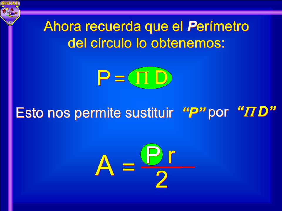 Ahora recuerda que el Perímetro del círculo lo obtenemos: