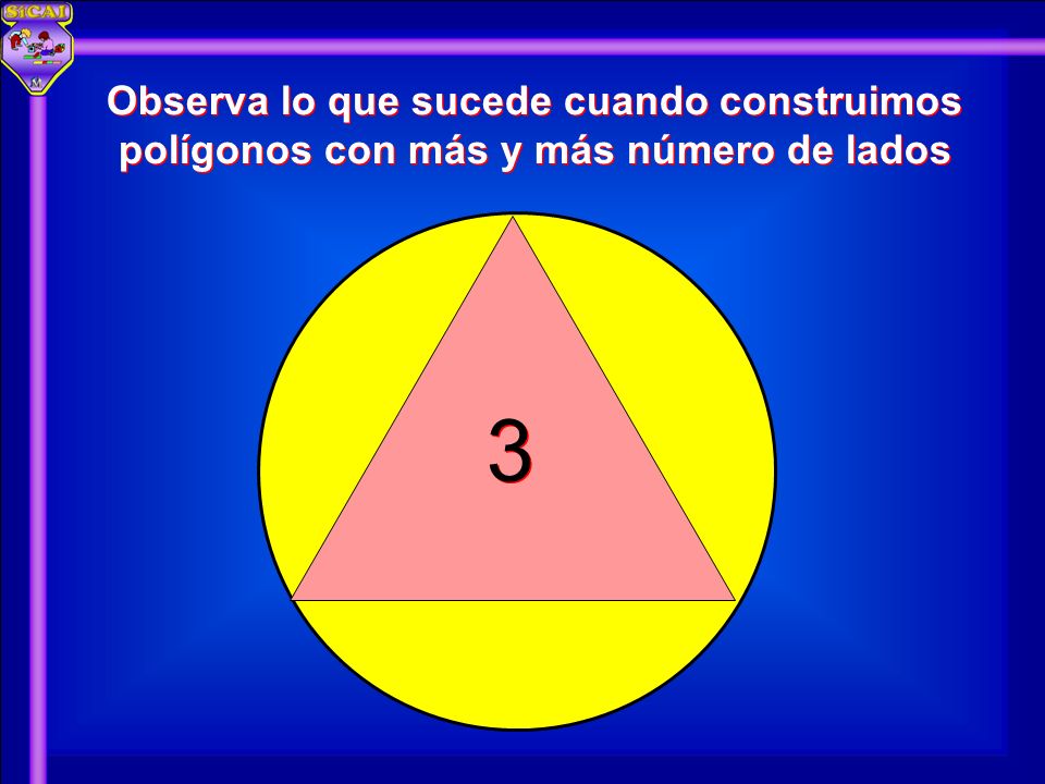 Observa lo que sucede cuando construimos polígonos con más y más número de lados