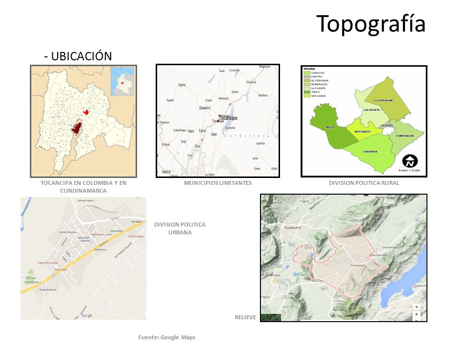 TOCANCIPA EN COLOMBIA Y EN CUNDINAMARCA