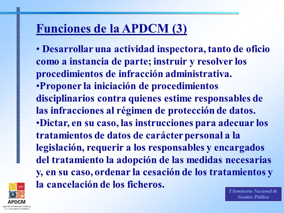 Funciones de la APDCM (3)