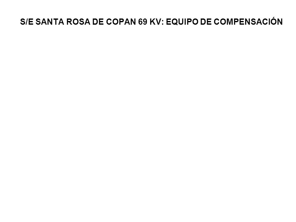 S/E SANTA ROSA DE COPAN 69 KV: EQUIPO DE COMPENSACIÓN