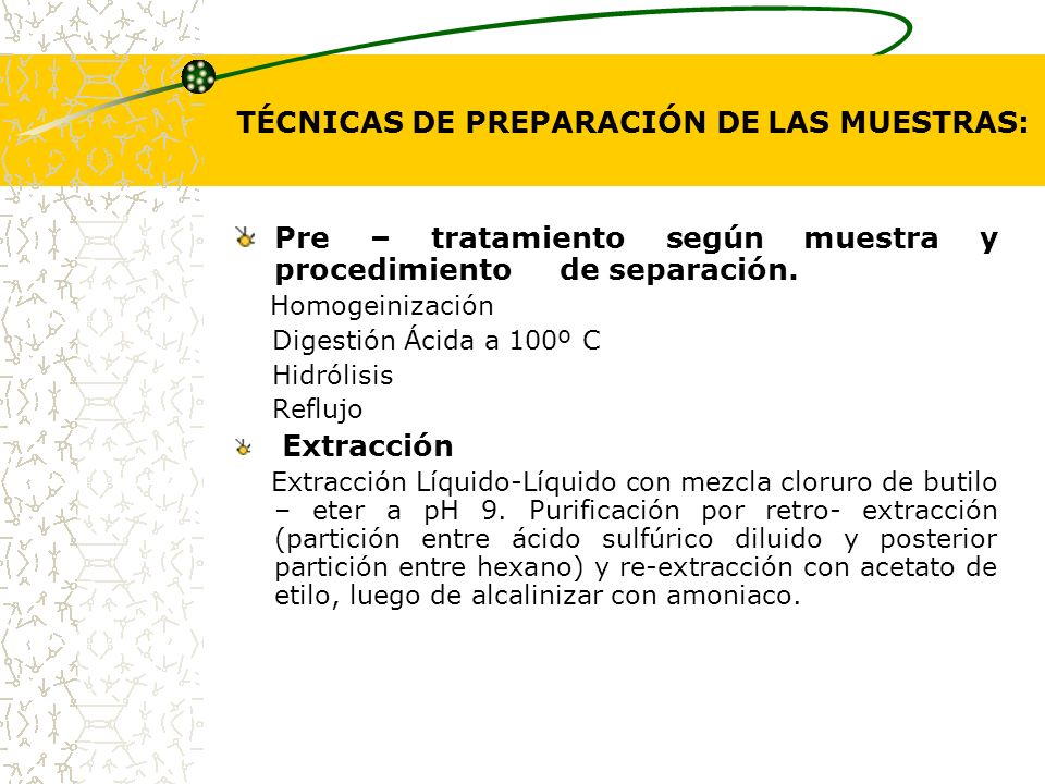 TÉCNICAS DE PREPARACIÓN DE LAS MUESTRAS: