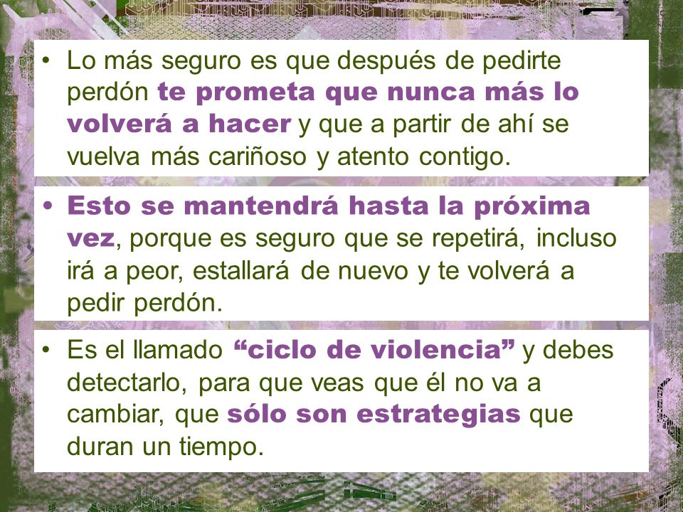 Lo más seguro es que después de pedirte perdón te prometa que nunca más lo volverá a hacer y que a partir de ahí se vuelva más cariñoso y atento contigo.