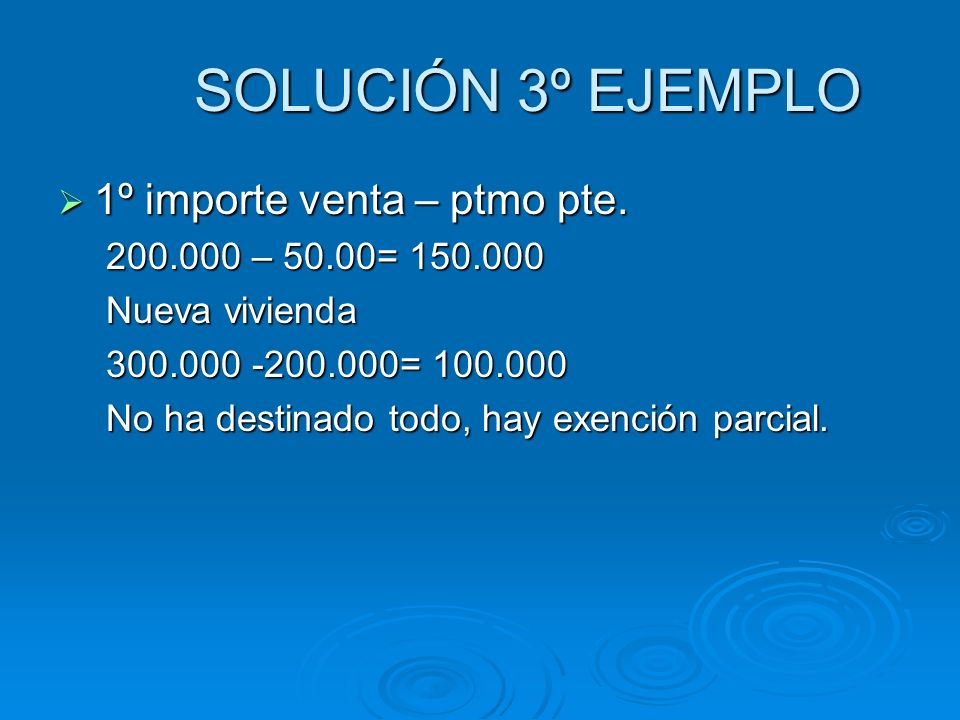 SOLUCIÓN 3º EJEMPLO 1º importe venta – ptmo pte.