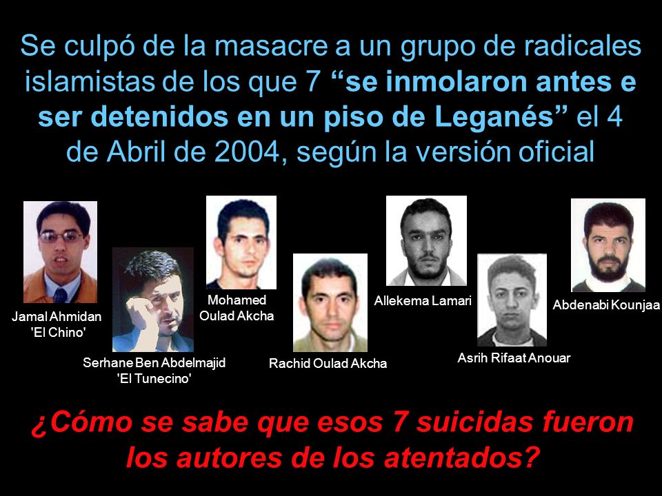 ¿Cómo se sabe que esos 7 suicidas fueron los autores de los atentados