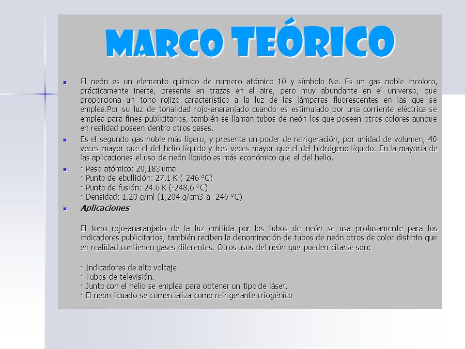 Marco teórico