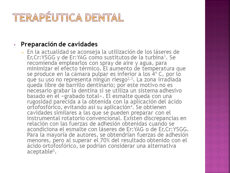 Terapéutica Dental Preparación de cavidades
