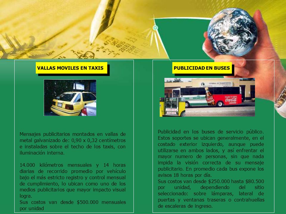 Sus costos van desde $ mensuales por unidad