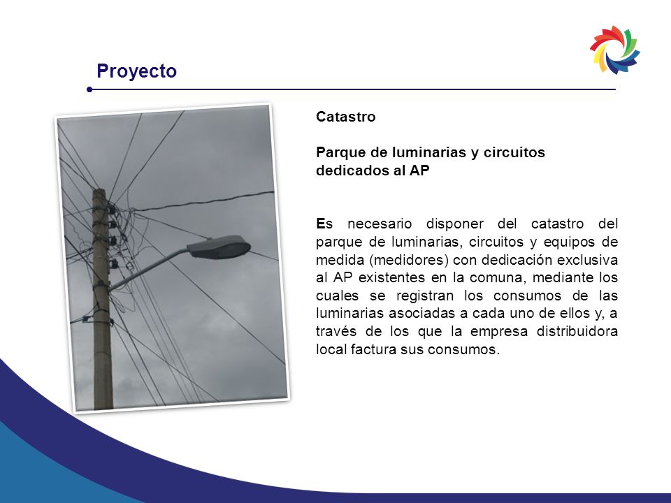 Proyecto Catastro Parque de luminarias y circuitos dedicados al AP