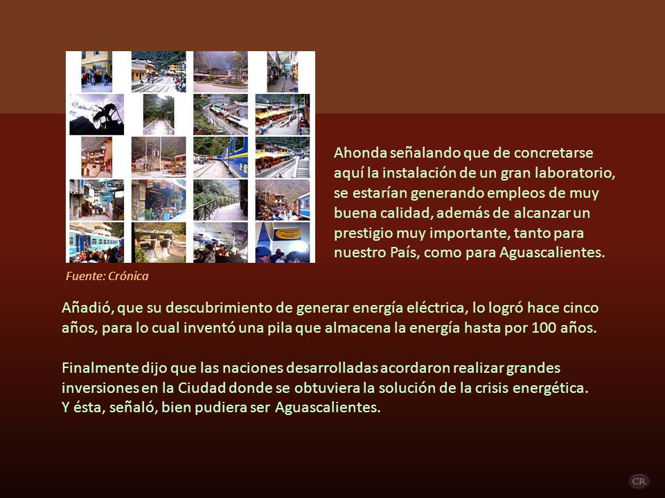 Ahonda señalando que de concretarse aquí la instalación de un gran laboratorio, se estarían generando empleos de muy buena calidad, además de alcanzar un prestigio muy importante, tanto para nuestro País, como para Aguascalientes.