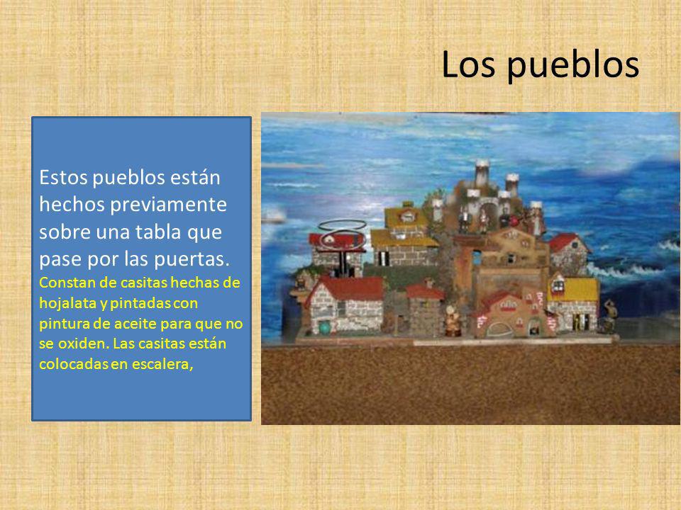 Los pueblos Estos pueblos están hechos previamente sobre una tabla que pase por las puertas.