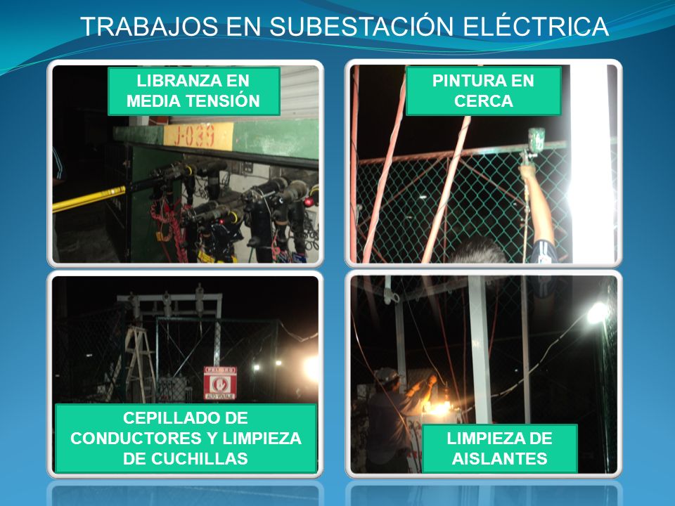 TRABAJOS EN SUBESTACIÓN ELÉCTRICA