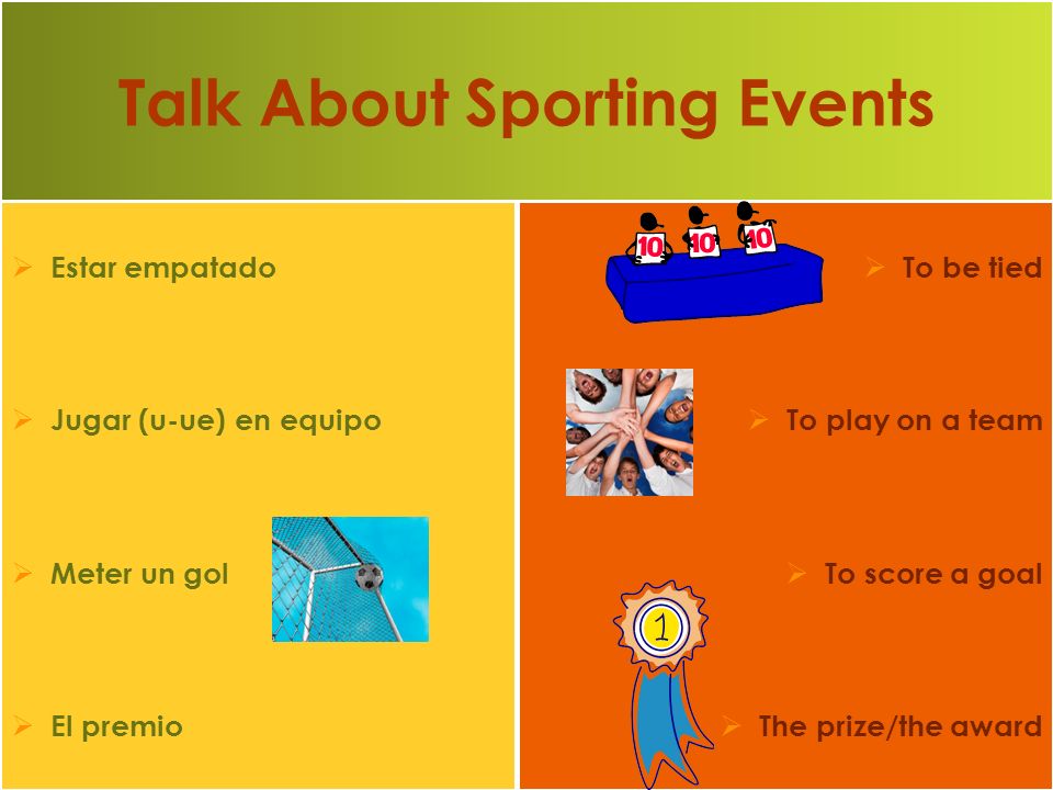Talk About Sporting Events