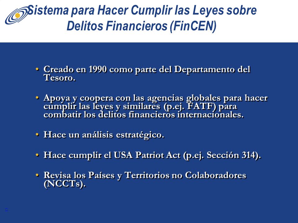 Sistema para Hacer Cumplir las Leyes sobre Delitos Financieros (FinCEN)