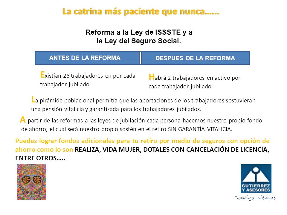 Reforma a la Ley de ISSSTE y a la Ley del Seguro Social.