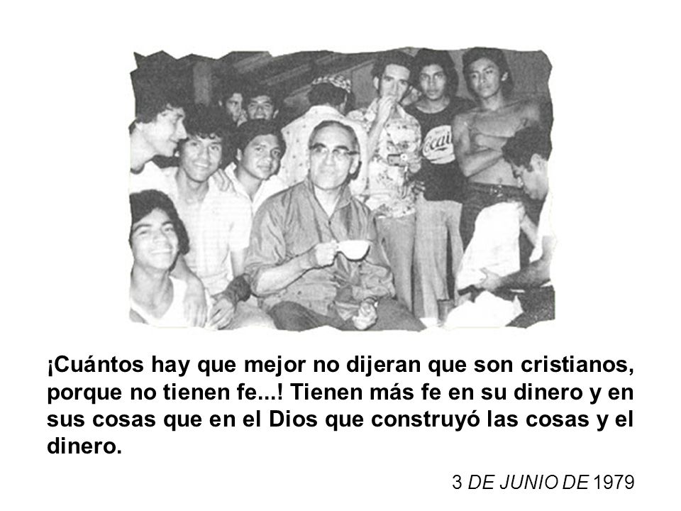 ¡Cuántos hay que mejor no dijeran que son cristianos, porque no tienen fe...! Tienen más fe en su dinero y en sus cosas que en el Dios que construyó las cosas y el dinero.