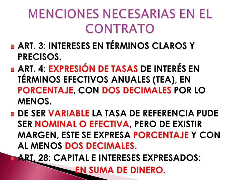 MENCIONES NECESARIAS EN EL CONTRATO