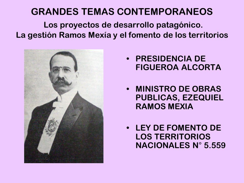 GRANDES TEMAS CONTEMPORANEOS Los proyectos de desarrollo patagónico