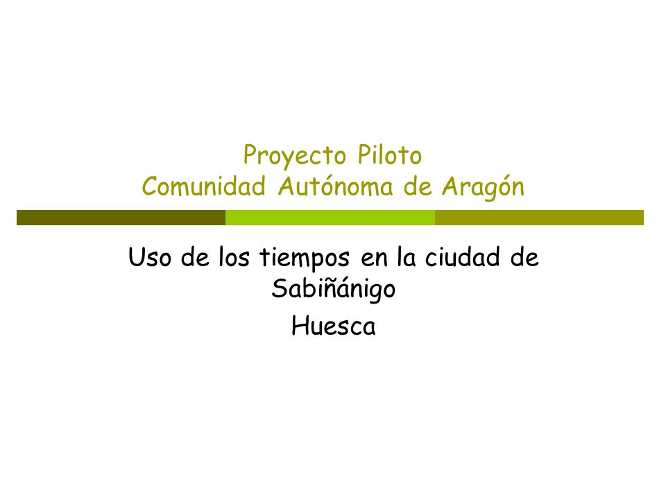 Proyecto Piloto Comunidad Autónoma de Aragón