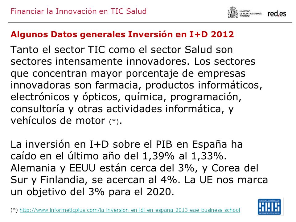 Financiar la Innovación en TIC Salud