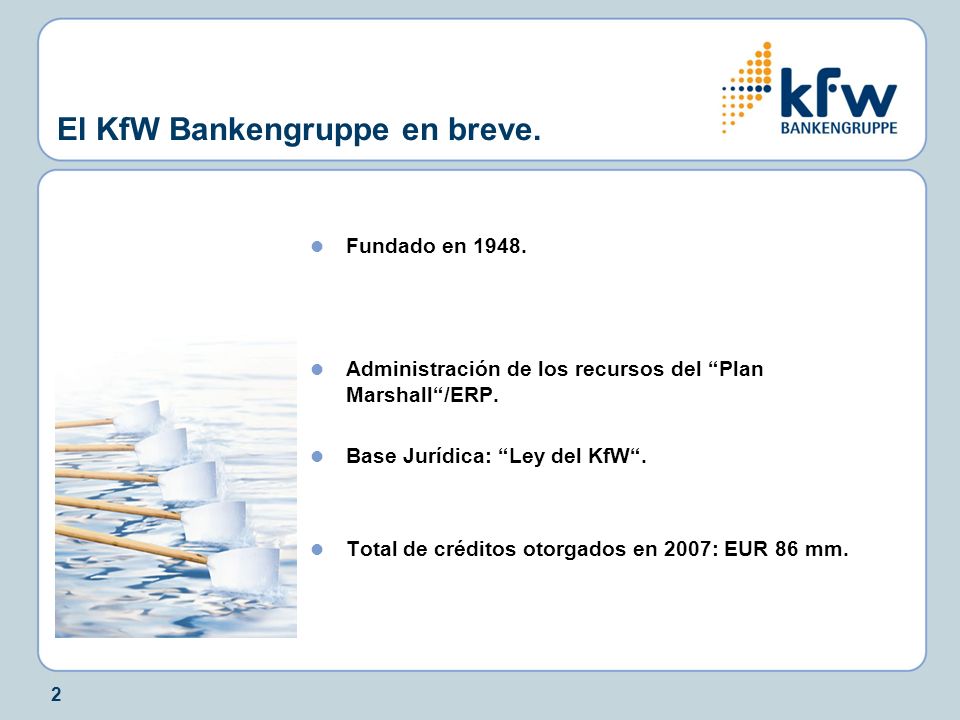 El KfW Bankengruppe en breve.