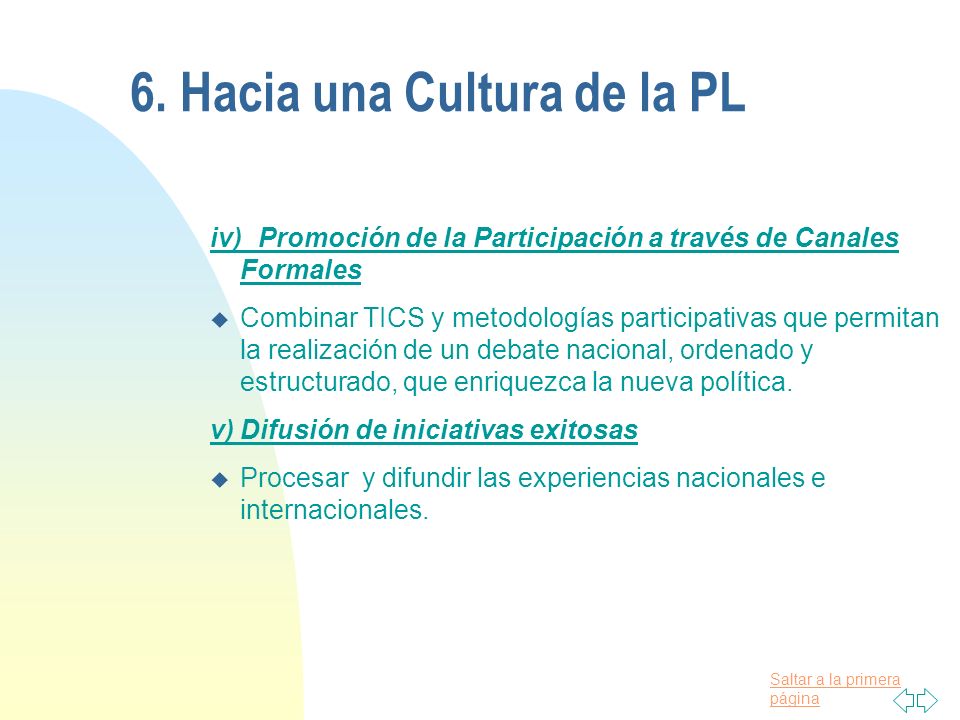 6. Hacia una Cultura de la PL