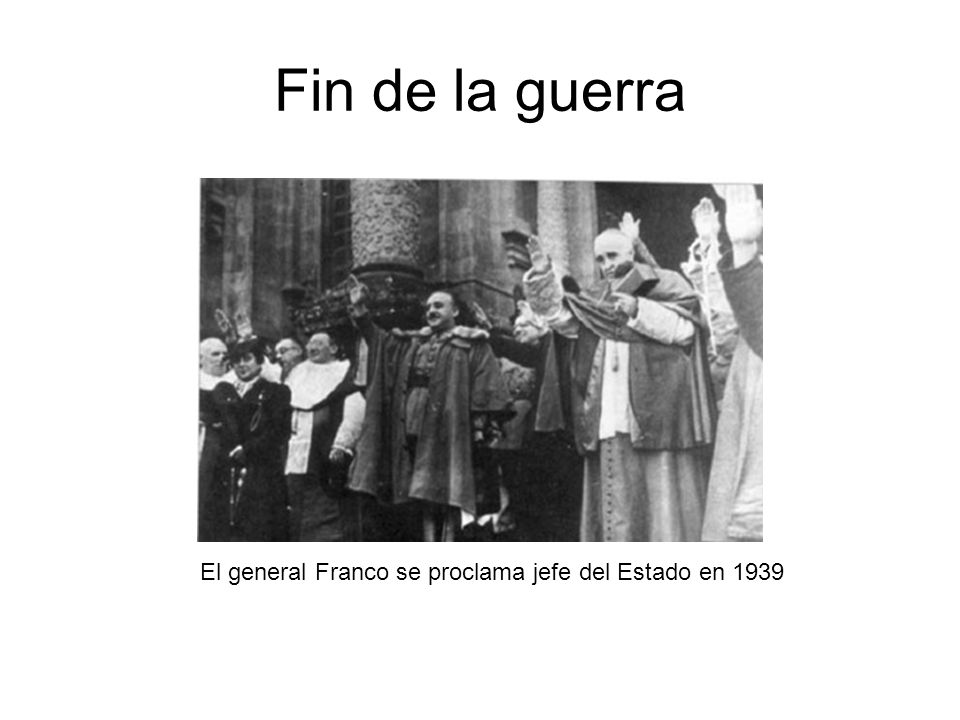 El general Franco se proclama jefe del Estado en 1939