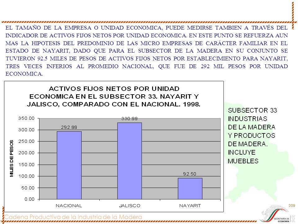 EL TAMAÑO DE LA EMPRESA O UNIDAD ECONOMICA, PUEDE MEDIRSE TAMBIEN A TRAVÉS DEL INDICADOR DE ACTIVOS FIJOS NETOS POR UNIDAD ECONOMICA.