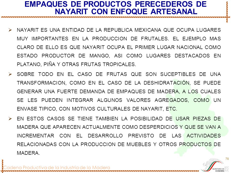 EMPAQUES DE PRODUCTOS PERECEDEROS DE NAYARIT CON ENFOQUE ARTESANAL