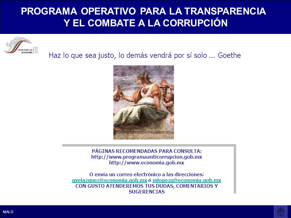 PROGRAMA OPERATIVO PARA LA TRANSPARENCIA Y EL COMBATE A LA CORRUPCIÓN
