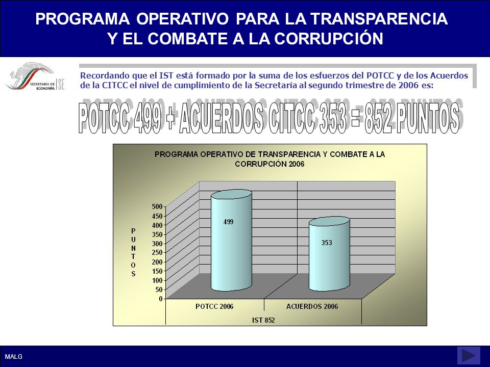 PROGRAMA OPERATIVO PARA LA TRANSPARENCIA Y EL COMBATE A LA CORRUPCIÓN
